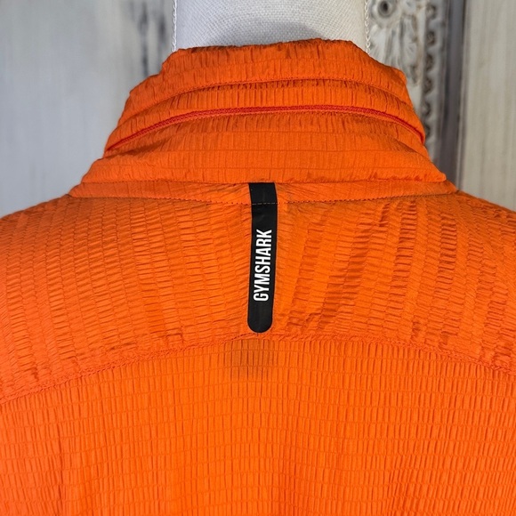 Gymshark Women's High Viz Orange Front Zip Long Sleeve workout Jacket - Picture 10 of 12